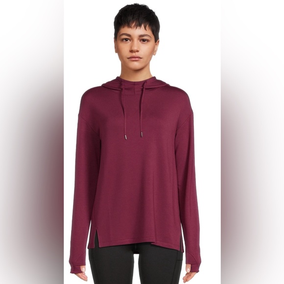 Athletic Works Women's French Terry Mock Neck Hoodie - Picture 2 of 5